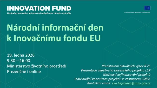 Národní informační den k Inovačnímu fondu EU