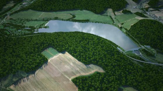 Vizualizace přehrady Nové Heřminovy